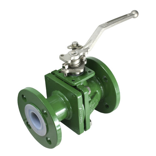 PFA-beschichtetes Ventil - 123T - KTN - mit schwimmend gelagerter Kugel / Hebel / Absperr