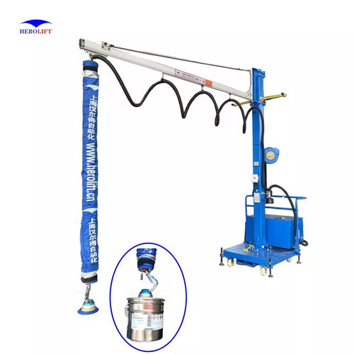 Pneumatischer Manipulator - VEL180-2.5-STAND - Herolift - mit Saugnapf / für Fässer / Umschlag