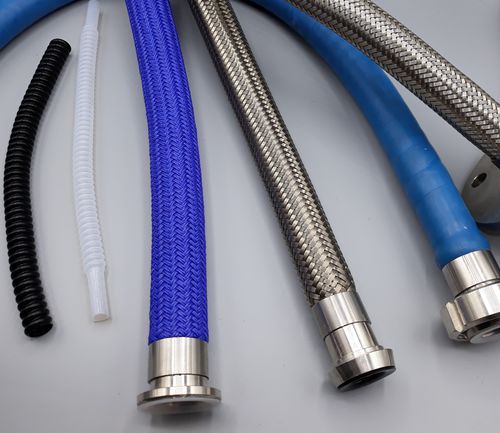 Schlauch für Chemikalien - PH1SS-03 - CIMAKA International GmbH - für Lebensmittel / für Chlor / PTFE