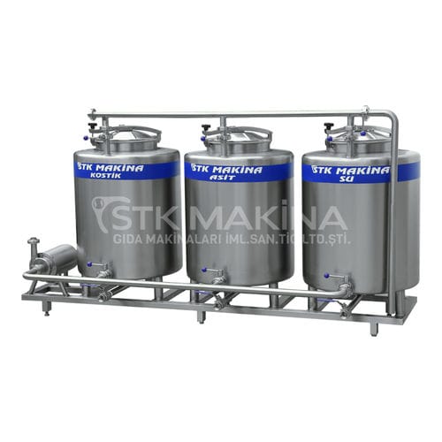 Becken für Säuren und Laugen - STK Makina - Wasser / zylinderförmig / Speicher