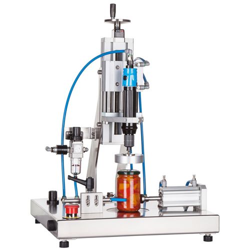 Pneumatischer Verschliesser - Frigojollinox s.r.l. - halbautomatisch / für Glasbehälter / für Twist-Kapseln