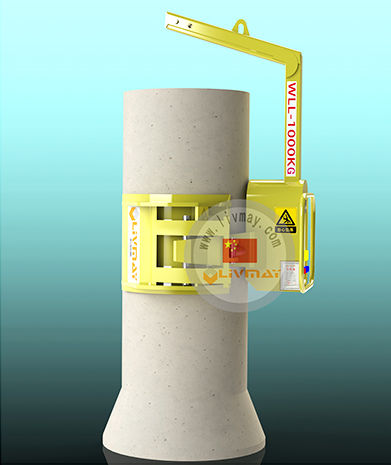 Hebe und -Drehzange / für Betonrohre - WLL - Shenzhen Liwumei Industrial Equipment Co.,Ltd. - vertikal