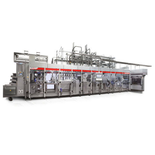 Automatische Abfüllmaschine mit Traysealer - Hamba Flexline - Benhill GmbH - Becher / für Flüssigkeiten / für Milchprodukte