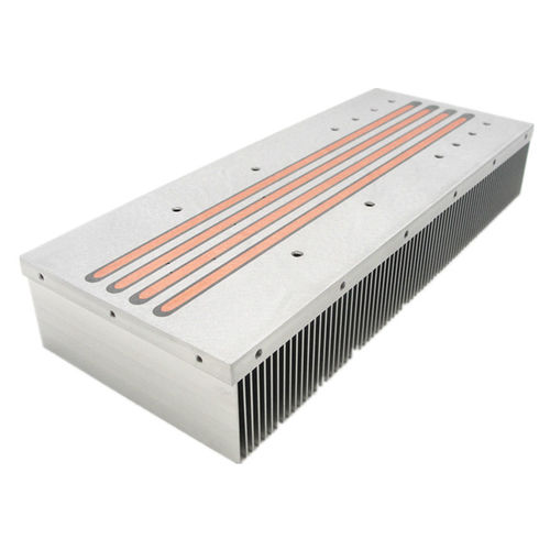 Aluminium-Kühlkörper - A1648 - Awind heat sink - CNC-gefräst und -gedreht / mit Wärmerohr