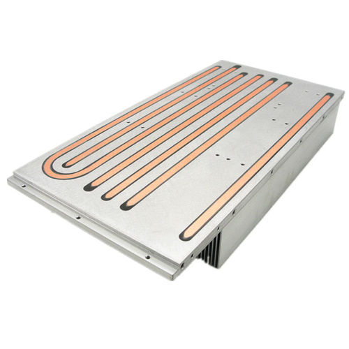 Aluminium-Kühlkörper - A1592 - Awind heat sink - CNC-gefräst und -gedreht / für Telekommunikationsausrüstung / mit Wärmerohr