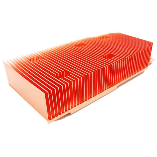 Kupferkühlkörper - A1578 - Awind heat sink - mit dünnen Lamellen