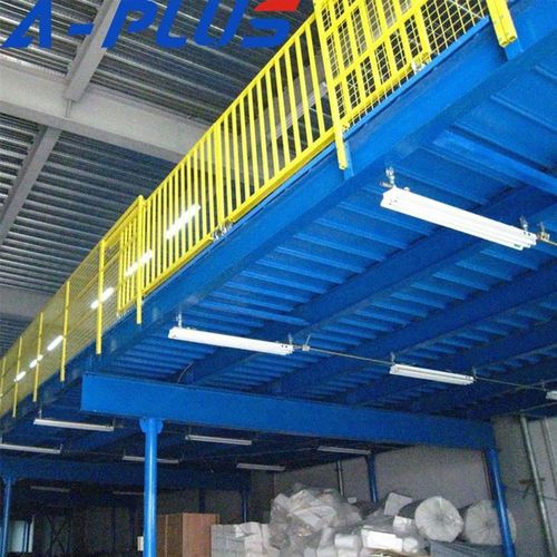 Stahlbaubühne mit Aufbewahrungssystem - Nanjing A-Plus Metal Products Co.,Ltd - Paletten / für Gebäude / bodenstehend