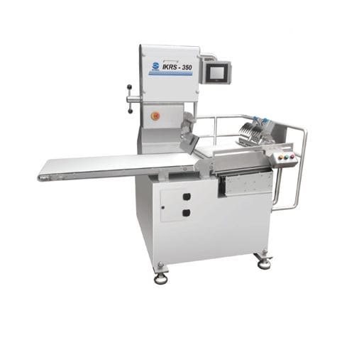 Lebensmittel-Schneidemaschine / Schweinefleisch - IKRS - 350 - IRE-KOREA - für Gefrorenes / automatisch / bodenstehend