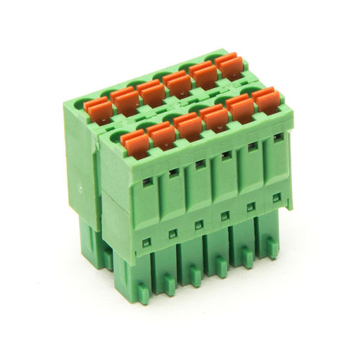Steckbarer Klemmenblock - F73-V-3.5 - Dongguanshi Welink Electronic Technology Co.,Ltd - ohne Schrauben / Federdruck / zweistufig
