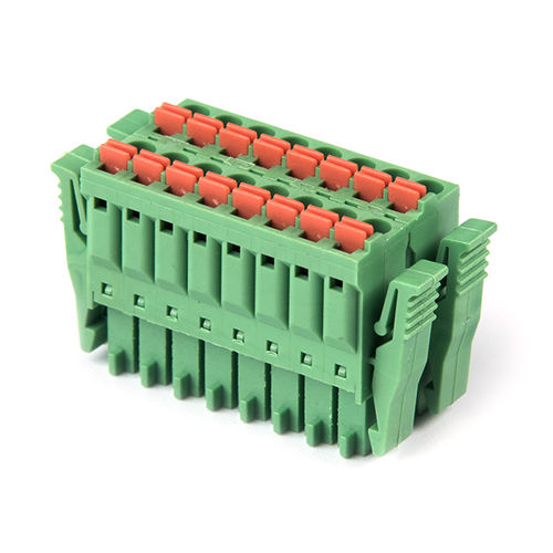 Steckbarer Klemmenblock - F73-V-3.81 - Dongguanshi Welink Electronic Technology Co.,Ltd - ohne Schrauben / Federdruck / mit Hebel