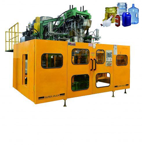 Coextrusions-Blasformmaschine - DKB-10LD - Dongguan JinJun Machinery Co., Ltd. - für Flaschen / für Container mit Griff / für Fässer