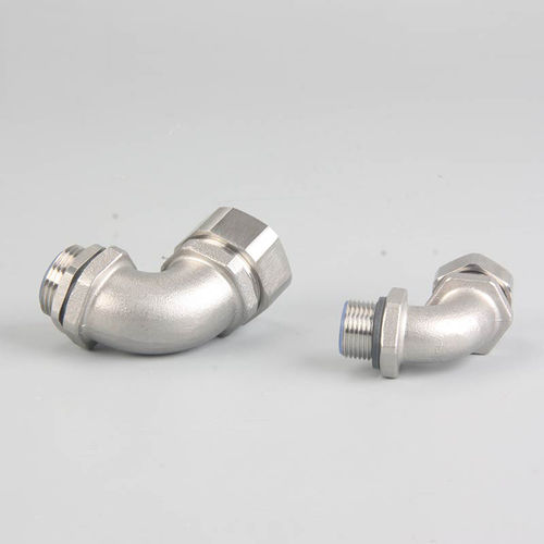 Gewindeanschluss - JX-W90 series - YUEQING JIXIANG CONNECTOR CO., LTD - 90°-Winkel / 45°-Winkel / vernickeltes Messing