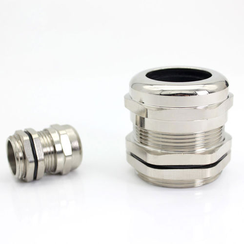 Wasserdichte Kabelverschraubung - JX-M-L series - YUEQING JIXIANG CONNECTOR CO., LTD - vernickeltes Messing / chemikalienbeständig / Gewinde