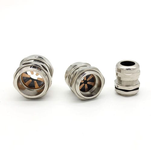 Kabelverschraubung mit EMV-Abschirmung - JX-D.G series - YUEQING JIXIANG CONNECTOR CO., LTD - vernickeltes Messing / IP68 / Gewinde