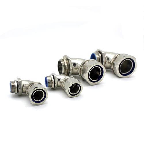 Hydraulikanschluss - JX-M-9D series - YUEQING JIXIANG CONNECTOR CO., LTD - Gewinde / rechtwinkelig / vernickeltes Messing