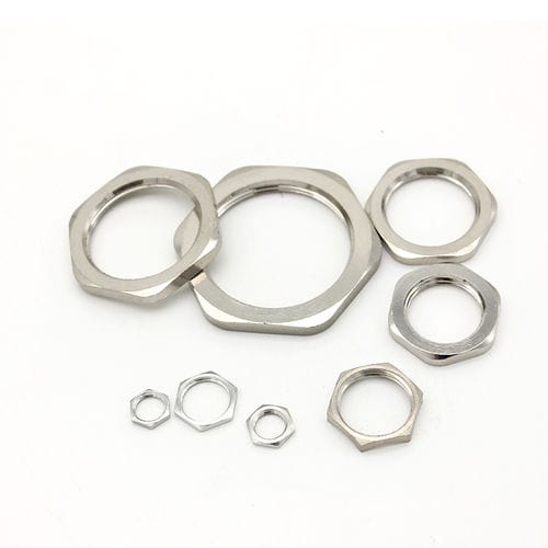 Gegenmutter / vernickeltes Messing - JX-M-ML series - YUEQING JIXIANG CONNECTOR CO., LTD - sechseckig / Gewinde / für Anschluss