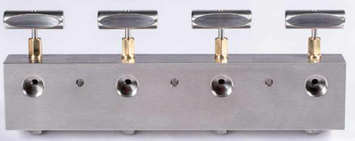 Mehrweg-Verteilerblock - Precision High Pressure - Edelstahl / für Magnetventil / Gewinde
