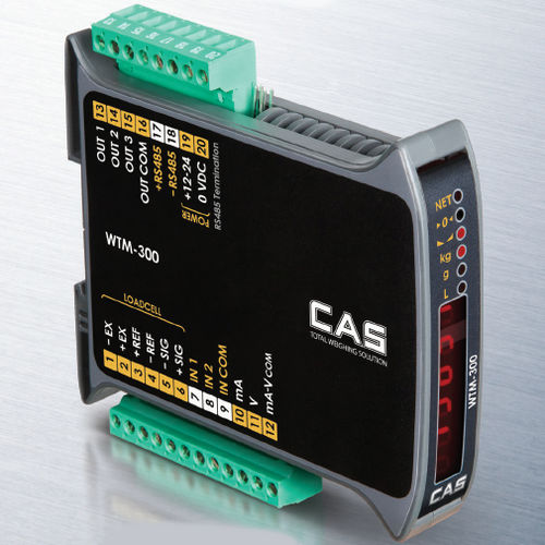 Wägetransmitter mit Analogausgang - WTM-300 - CAS - Hutschienenmontage / schnell / für präzises Wiegen