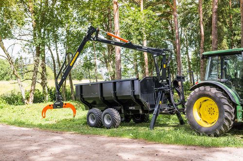 Anhänger für Holz - BMF 8T1 - BMF - Tandem / angehängt / für Forstwirtschaft