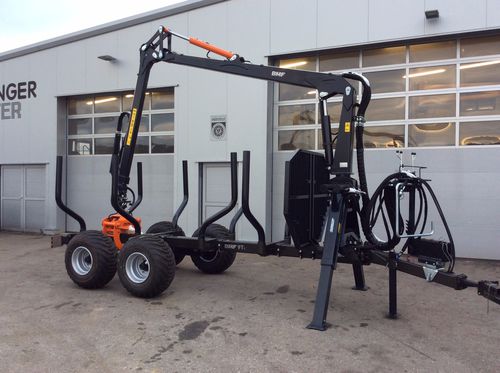 Anhänger für Holz - BMF 9T1 - BMF - Tandem / angehängt / für Forstwirtschaft