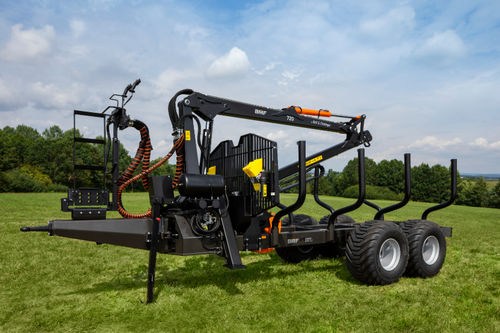 Anhänger für Holz - BMF 10T2 - BMF - Tandem / angehängt / für Forstwirtschaft