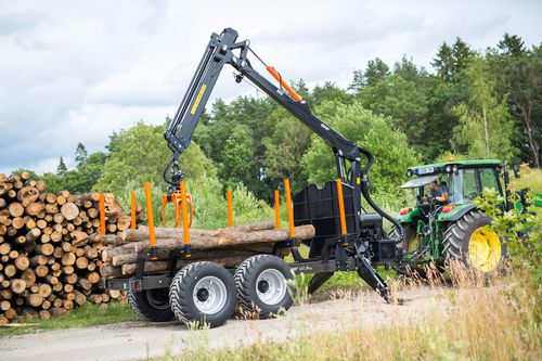 Anhänger für Holz - BMF 14T2 Pro - BMF - Tandem / angehängt / für Forstwirtschaft