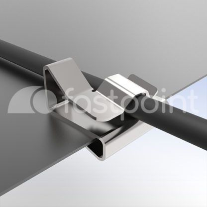 Clip für Kabel - 158MD90 series - Fastpoint Srl - Edelstahl / Befestigung / U-förmig