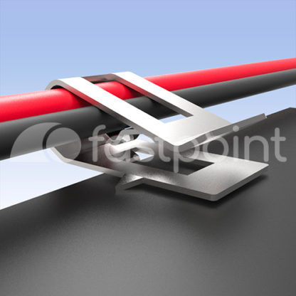 Clip für Kabel - 1585MD90 series - Fastpoint Srl - Edelstahl / Befestigung / U-förmig