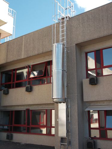 Sicherheitsleiter - Coutier Industrie - galvanisiertem Stahl / stationär / mit Rückenschutz