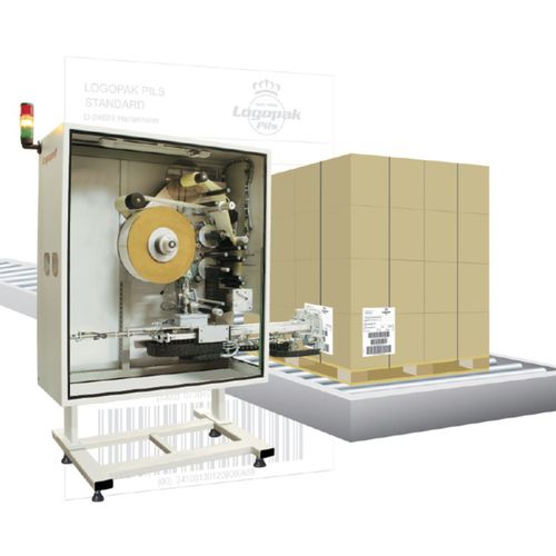 Automatische Etikettiermaschine - Logomatic 900 series - LOGOPAK FRANCE - Paletten / für die Pharmaindustrie / für die Lebensmittelindustrie