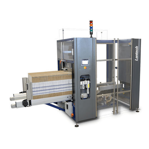 Automatischer Kartonaufrichter - CI-1000 - LANTECH - Hotmelt-Klebstoff / mit Klebeband / mit hohem Durchsatz