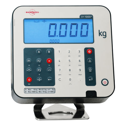 Wägeindikator mit LCD-Anzeige - BM1000P TOP - Balancas Marques Jose Pimenta Marques Lda. - Benchtop / RS-232 / programmierbar