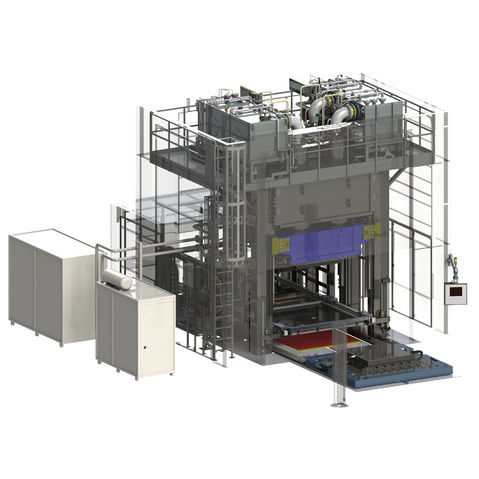 Servohydraulische Presse - 1600t - Langzauner - für die Formgebung / für Verbundwerkstoffe / Oberkolben
