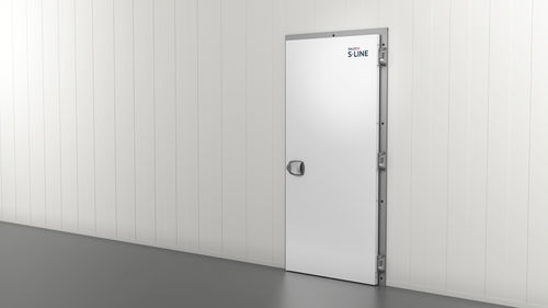 Tor mit Scharnier - KD-1810 - Salco Industrial Doors - Aluminium / für den Innenbereich / für Kühlraum