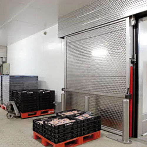 Tor für Gefrierschrank - KH-0914R2 - Salco Industrial Doors - Schiebe / Edelstahl / Gummi