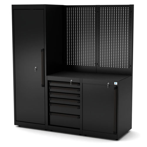 Metallwerkbank - WB-C182P - RO & Co. S.p.A. Keen Space - für Werkstatt / 6-Schubladen / mit Tür