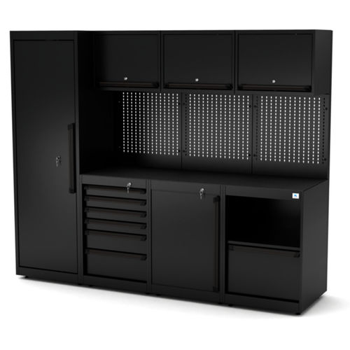 Metallwerkbank - WB-C241P - RO & Co. S.p.A. Keen Space - für Werkstatt / 6-Schubladen / mit Lochwand