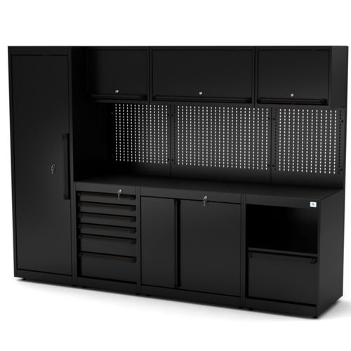 Metallwerkbank - WB-C271P - RO & Co. S.p.A. Keen Space - für Werkstatt / 6-Schubladen / mit Lochwand