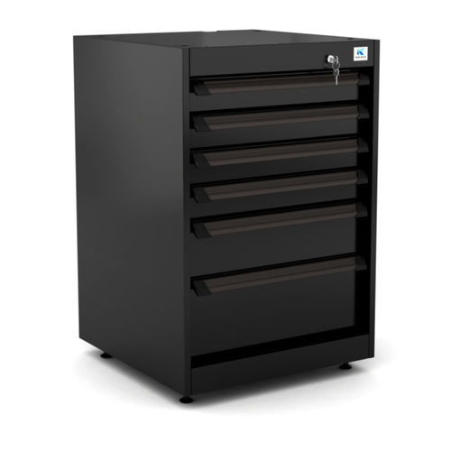 Lagerschrank - WB-DC66.1 - RO & Co. S.p.A. Keen Space - bodenstehend / 6-Schubladen / Aluminium
