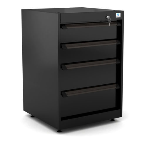 Lagerschrank - WB-DC64.1 - RO & Co. S.p.A. Keen Space - bodenstehend / mit 4 Schubladen / Aluminium