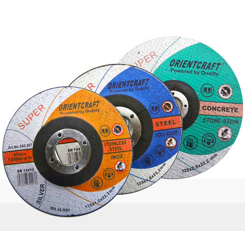 Schleifteller für Schleifarbeiten - 202.00 - Lianyungang Orientcraft Abrasives Co., Ltd. - flach / Edelstahl / Gusseisen