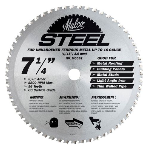 Kreissägeblatt - MCCB7	 - Malco Products, Inc. - Trenn / Hartmetall / für Metall