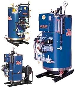 Heißwasserkessel - 4VT Cyclone - Hurst Boiler - Gas / rohrlos / vertikal