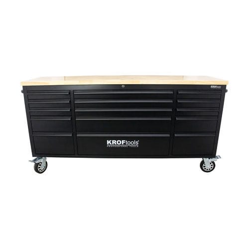 Mobile Werkbank - 8672 - KROFtools Professional Tools - Holz / Multi-Schubladen