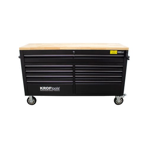 Holzwerkbank - 8661 - KROFtools Professional Tools - für Garagen / für Werkstatt / Multi-Schubladen