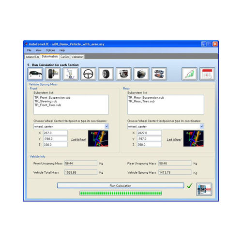 Überwachungssoftware - AutoConv A2C - AMET Srl - zur dynamischen Simulation / für Automobilanwendungen