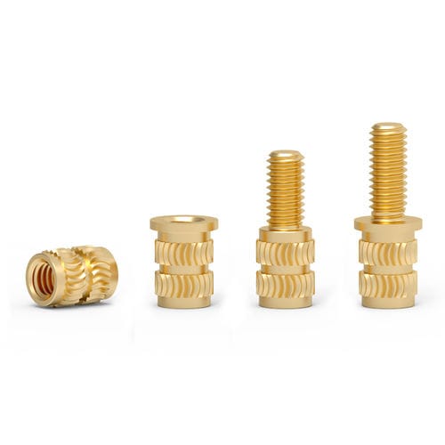 Gerändelter Einsatz - HL series - Shenzhen In-saiL Precision Parts Co.,Ltd - Gewinde / für versenkte Installierung / Messing