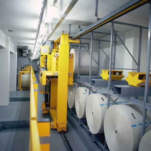 Vertikales automatisches Lagersystem - TransRobotRoll - Witech Maschinen AG - für Rollen / Regalförderzeug