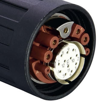 Hybrid-Steckverbinder - IC AUTOMATION - gerade Ausführung / mit Verriegelung / M23