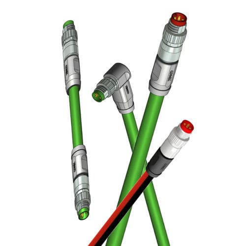Elektrischer Steckverbinder / M8 - IC AUTOMATION - Ethernet / umspritzt / gerade Ausführung